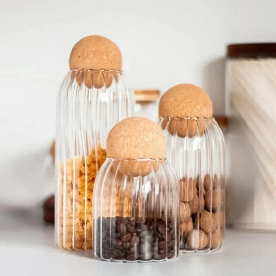 Cork Stopper Transparent Glass Sealed Jar