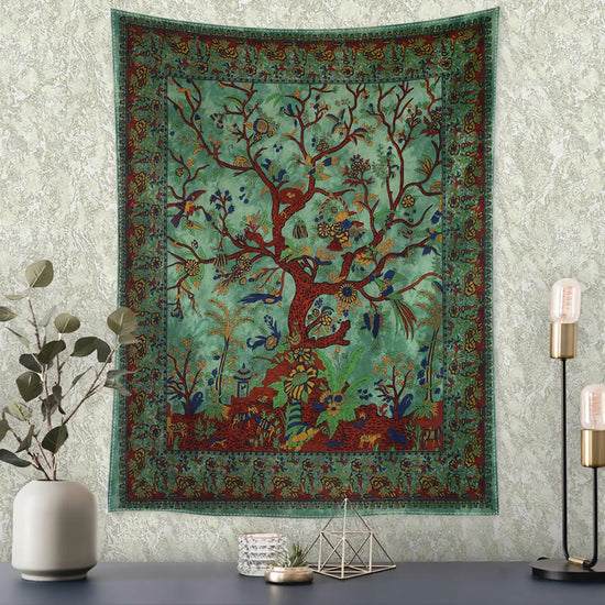 Floral Bird Tapestry