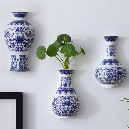 Blue & White Hanging Vase