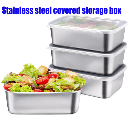 Contenedor de alimentos de acero inoxidable con tapa