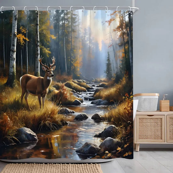 Autumn Deer Shower Curtain