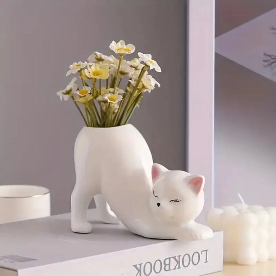 Cat Tail Flower Pot