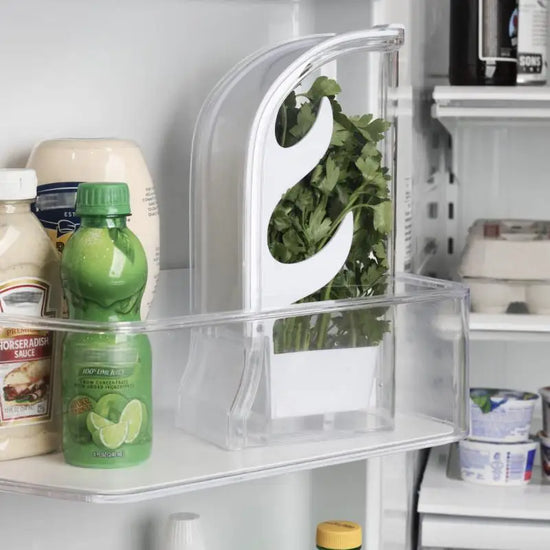Herb Crisper Saver Container Refrigerator Side Opening Container Herb Vegetable Keeper Fresh Bottle Kitchen Gadgets
