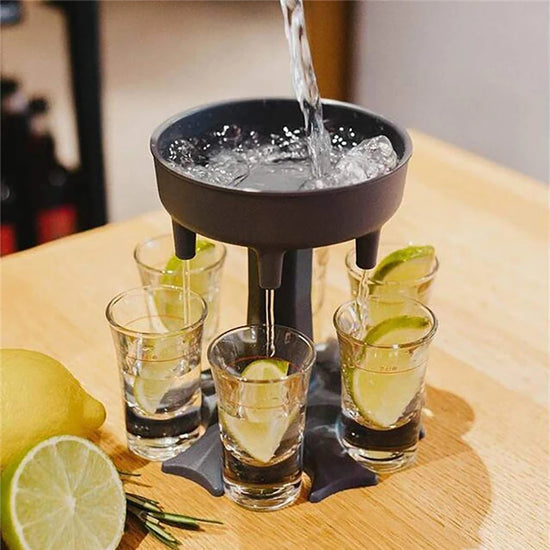 Wine Dispenser Gathering White And Red Wine Six Cup Dispenser Color Cup Funnel Shaped Wine Dispenser Juice Beverage Dispensers